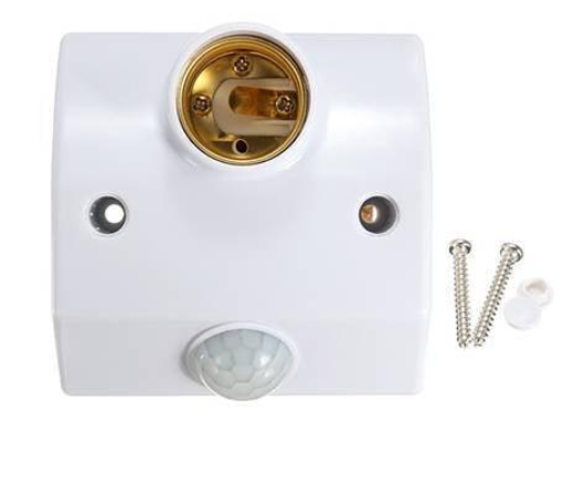 PIR Infrared Motion Sensor LED Lamp Wall Mounted Bulb Holder E27 AC220V In Pakistan