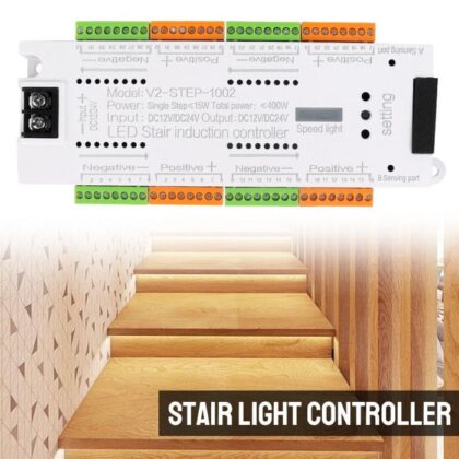 Motion Sensor Indoor Staircase Lighting System – Automatic 32 Channel Stairs Step led Strip Light Controller